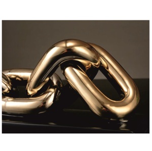 Escultura Metálica Moderna de Lujo, Estatua Abstracta Dorada con Eslabones de Cadena, Adorno de Mesa, Arte Decorativo para Hogar y Hotel - Product Image 4