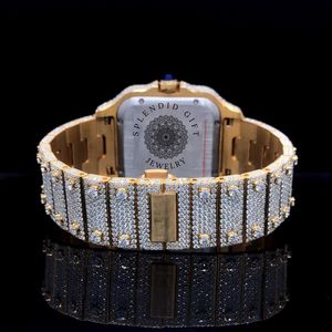 Montre analogique à quartz pour homme Luxe Diamond, bracelet 24 mm, boîtier carré, verre saphir, mouvement ETA, résistance à l'eau 10 m - Product Image 6