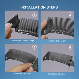 Peine curvo para corte de pelo fade de barbero, peine guía de doble cara con dientes para cortapelos y recortadoras, para corte de pelo plano y peinado - Product Image 3