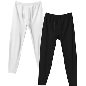 Leggings de compression pour homme, couleur unie, longueur intégrale, respirants, taille élastique, spandex, nylon, vêtements de sport - Product Image 4