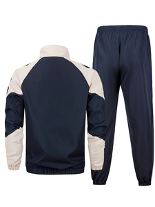 ชุดวอร์มขนแกะคุณภาพสูงสำหรับผู้ชาย ชุดกีฬา เสื้อฮู้ดซิป แจ็คเก็ตวิ่งออกกำลังกาย ชุดวอร์มผ้าโพลีเอสเตอร์ ไนลอน ขนแกะ - Product Image 2