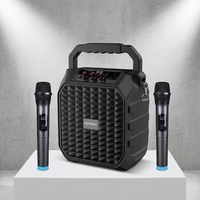 Altavoz De Karaoke E4030, altavoces grandes para fiesta de Dj al aire libre, altavoz De Karaoke portátil de 6,5 pulgadas con 2 micrófonos inalámbricos para Ktv familiar