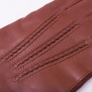 Gants en cuir de qualité supérieure, longueur poignet, vert olive, respirants, unis, pour l'extérieur, toutes saisons, usage quotidien, haute performance, gants habillés - Product Image 4