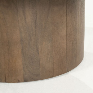 Modern Oval Natural Grain Curve Edges <b>Marble</b> Top <b>Coffee</b> <b>Table</b> With Solid Mango Wooden Brown Finish Base Living Room Furniture - Product Image 6