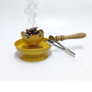 Premium Powder Coated Handheld Bakhoor <b>Burner</b> with Pedestal Ash Catcher Tray Bulk Sourcing - Product Image 1