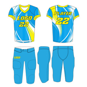 Dernier design d'uniforme de football américain, nouveau style, uniforme de football américain pour jeunes, prix de gros - Product Image 1