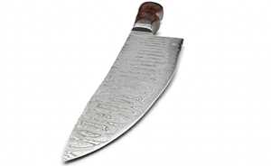 Couteau de chef artisanal en acier Damas avec manche en bois – Outil de découpe culinaire professionnel - Product Image 3