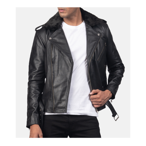 Heavy Duty <b>Men</b> Leather Motorcycle <b>Jacket</b> Windproof Genuine Leather Rider <b>Jacket</b> for Winter Season - Product Image 4