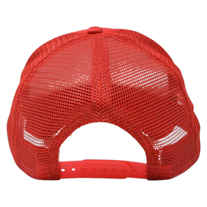 Gorra de béisbol snapback de malla roja personalizada Meyba Sports, transpirable, estilo camionero, con ajuste regulable para deportes y uso urbano al aire libre. - Product Image 3