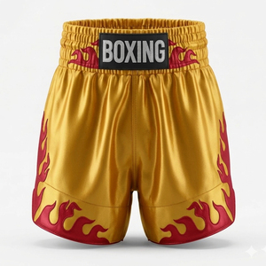 Comfortable Fit Polyester Material Made Boxing Shorts / Breathable Lowest Price Boxing Shorts For Sale - Product Image 5