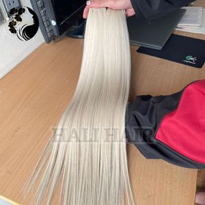 100% Virgen vietnamita cinta recta calidad superior Super doble dibujado teñido Remy extensiones de cabello humano crudo sedoso extensiones - Product Image 4
