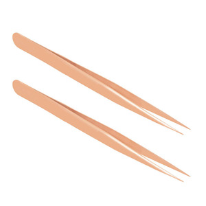 2026 Customized Top Design Professional <b>Lashes</b> Extension Set Stainless Steel Makeup Tools <b>Fanned</b> Eyelash Tweezers - Product Image 5