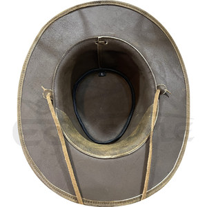 Sombreros de Vaquero al por Mayor Directo de Fábrica, Sombrero de Cuero de Ala Ancha Estilo Western con Banda de Conchos, Marrón Vintage, Unisex, Sombreros de Cuero Australianos - Product Image 4