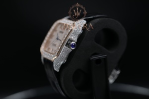 Montre unisexe en moissanite avec bracelet en cuir, idéale pour les professionnels d'affaires et le port quotidien de luxe – Offre spéciale - Product Image 2