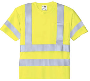 เสื้อโปโลไซส์ใหญ่แบบสะท้อนแสงสูง ANSI Class 1 EN ISO Class 1 พร้อมแถบสะท้อนแสงสั่งทำพิเศษ สีตามสั่ง ผ้าถัก สำหรับความปลอดภัยบนท้องถนน - Product Image 5