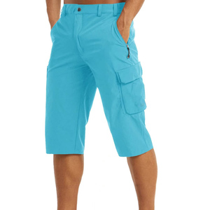 Pantalon Capri pour homme, style vintage, coupe droite, tricoté, avec poche latérale, logo personnalisé, respirant. - Product Image 1