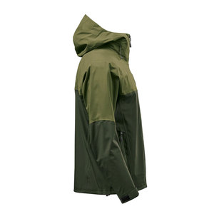 Chaqueta Impermeable con Capucha para Hombre, Diseño Color Block, Exterior de Poliéster, Cierre de Cremallera, Ropa Deportiva para Otoño, Estilo Deportivo Verde - Product Image 6