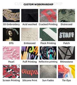 Pull-over Hip-Hop Homme en Coton Biologique Épais et Lourd, Personnalisé OEM, Vente en Gros, avec Strass et Cristaux, en Molleton Bouclette Tricoté - Product Image 4