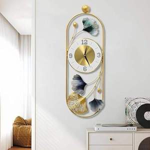 Horloge murale Art Déco élégante et romantique, artisanale, avec cadre doré, design magnifique pour la décoration de la chambre à coucher, du restaurant, du salon - Product Image 3