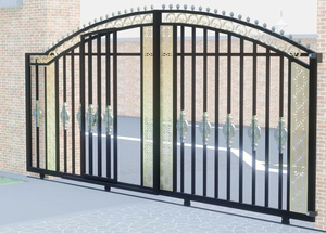 Descubra el diseño moderno de las puertas de su casa en hierro forjado, combinando durabilidad, sofisticación y belleza para mejorar el exterior de su hogar - Product Image 3