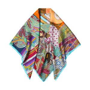 Classic Women's Luxury Mulberry <b>Silk</b> Scarf Custom Printed Square Elegant Multi-Functional Fashion <b>Head</b> Neck <b>Wrap</b> Personalized - Product Image 1