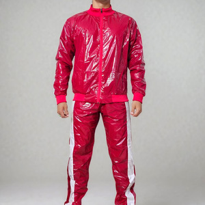 Soft Fabric Men Sublimation Tracksuit Breathable Collar <b>Zipper</b> <b>Jacket</b> & Pants Sets Men Unisex Durable Men Sublimation Tracksuits - Product Image 3