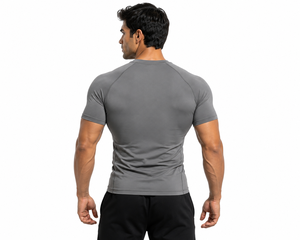<b>Men's</b> <b>Compression</b> Gym T-<b>Shirt</b> Quick Dry Athletic Fitness Training Tee Custom Logo Sportswear Moisture Wicking Stretch Workout - Product Image 4