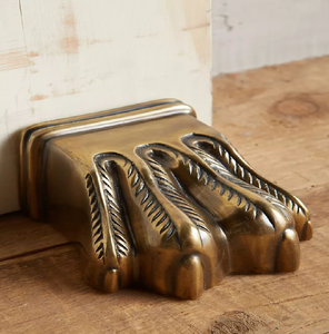 Butée de porte en laiton de style antique avec gravure en spirale et finition élégante, disponible à prix de gros. - Product Image 2