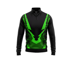 Custom Sublimation Quarter Zip <b>Jacket</b> for <b>Men</b> & Women Youth Sportswear Quick Dry Team <b>Pullover</b> - Product Image 3