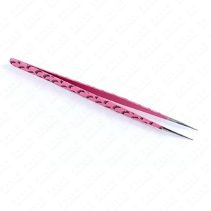 Pink Coated I Shaped Isolation Eyelash Tweezers Stainless Steel Professional Lash Extension <b>Precision</b> <b>Tool</b> - Product Image 5