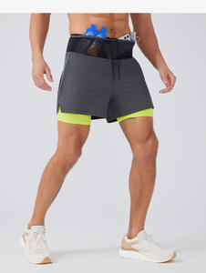 Pantalones Cortos Deportivos Térmicos al por Mayor, Pantalones Cortos Deportivos Dobles para Gimnasio, Pantalones Cortos Impermeables para Hombre con Bolsillo - Product Image 1