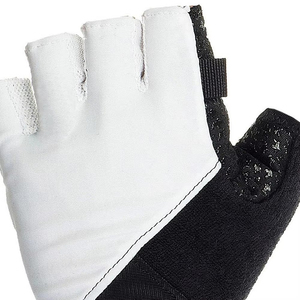 Half Finger Lightweight Non-Slip Cycling Gloves Black White Mesh Palm Protection Adult Neoprene Breathable Letter Pattern - Product Image 5