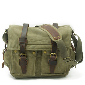 Sac Photo en Cuir et Toile de Haute Qualité, Durable, Étanche et Antichoc, avec Fermeture Éclair, pour Appareil Photo Reflex Numérique, Sac de Voyage Bandoulière LCCB-0036 - Product Image 3