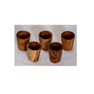 Eco Friendly Wooden Mug Handmade Solid Wood Coffee Cup Natural Finish Rustic Style <b>Drinkware</b> for Daily Kitchen Use - Product Image 1