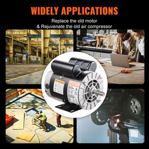 Motore Elettrico Monofase SPL da 2HP 115/230V 20/10 Ampere Telaio 56 3450 RPM Albero con Scanalatura da 5/8'' Lunghezza 1.88'' per Compressori d'Aria - Product Image 3