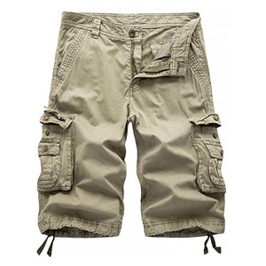 Shorts d'été décontractés pour hommes, unis, écologiques, de haute qualité, respirants, au-dessus du genou, vente en gros - Product Image 5