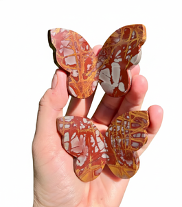 Wholesale Natural Noorena jasper 3D Butterfly Wings Crystal Carving Energy Stone Healing Mineral Specimen <b>Home</b> Office Decoration - Product Image 6