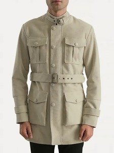 <b>Mens</b> Field <b>Suede</b> Belted Coat - Product Image 1