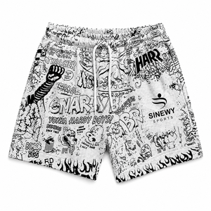 ชุดวอร์ม SINEWY SPORTS แบบ unisex มีฮู้ด ซิป แขนยาว พิมพ์ลายการ์ตูน สไตล์สตรีทแวร์ เสื้อสเวตเชิ้ต กางเกงขาสั้น ระบายอากาศได้ดี น้ำหนักปานกลาง - Product Image 4