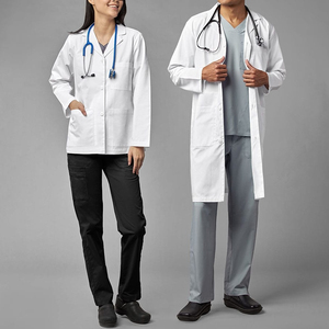 Bata de laboratorio para hombres y mujeres, ropa de trabajo profesional, tela ligera y transpirable, diseño cómodo, construcción duradera - Product Image 2