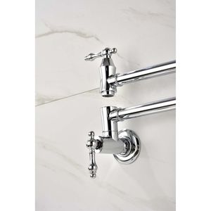 Rubinetto da cucina pieghevole a parete per riempimento pentole - Product Image 3