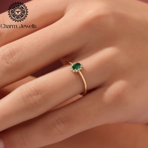Charm Jewells Silver Moissanite <b>Flower</b> Engagement Ring <b>Cushion</b> Cut 18K Gold Filled Prong Setting Women's Classic Romantic IGI - Product Image 3