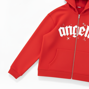 Sudaderas con Capucha para Hombre, Sudaderas con Cierre y Capucha, con Logotipo Personalizado Impreso en la Parte Delantera, de Algodón, Corte Holgado y Extra Grande - Product Image 4