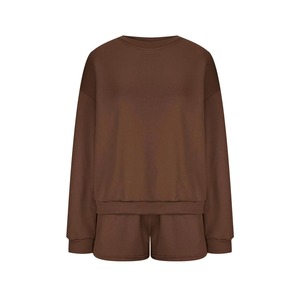 Ensemble deux pièces de haute qualité pour couple : sweat-shirt ample à manches longues et short, collection hiver 2026, prix bas pour femme, 2 pièces - Product Image 2