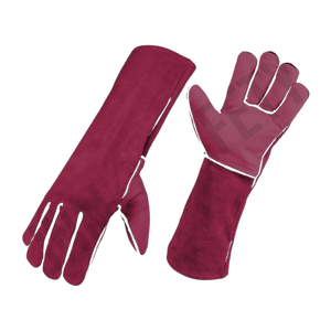 Gants de soudage en cuir pleine fleur grainé, robustes, pour soudeur TIG, protection des mains, gants de travail industriels, sécurité au travail - Product Image 6
