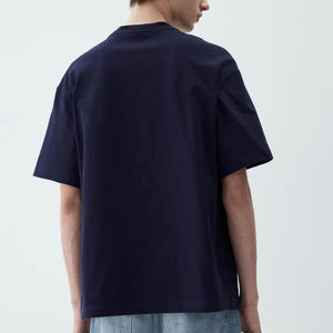 T-shirts pour hommes à manches courtes, tricotés décontractés, look audacieux, col rond, 100% coton, fabrication professionnelle - Product Image 5