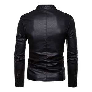 Veste en cuir pour homme, coupe ajustée élégante, respirante, très demandée, vestes en cuir de haute qualité pour la mode hivernale - Product Image 4