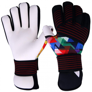 Soccer Goalkeeper Gloves Rip-Tab <b>Strap</b> for Fastening Around the Wrist and Extra Finger Protection Practice Goalkeeper Gloves - Product Image 1