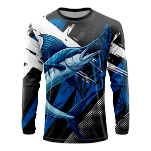 Chemises de pêche à manches longues pour hommes, protection solaire UPF 50+, impression par sublimation, vente en gros, personnalisables - Product Image 4