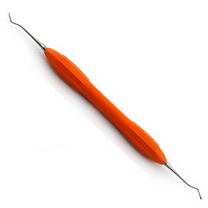 Cuillère de restauration dentaire 1 mm à double extrémité, manche en silicone de qualité supérieure, instrument chirurgical manuel pour l'élimination des caries - Product Image 2